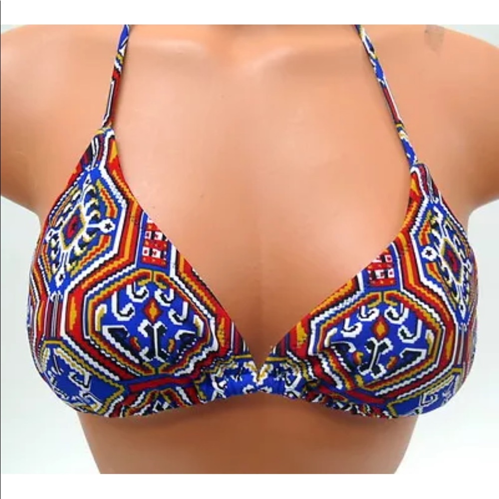 Jessica Simpson blue bikini top